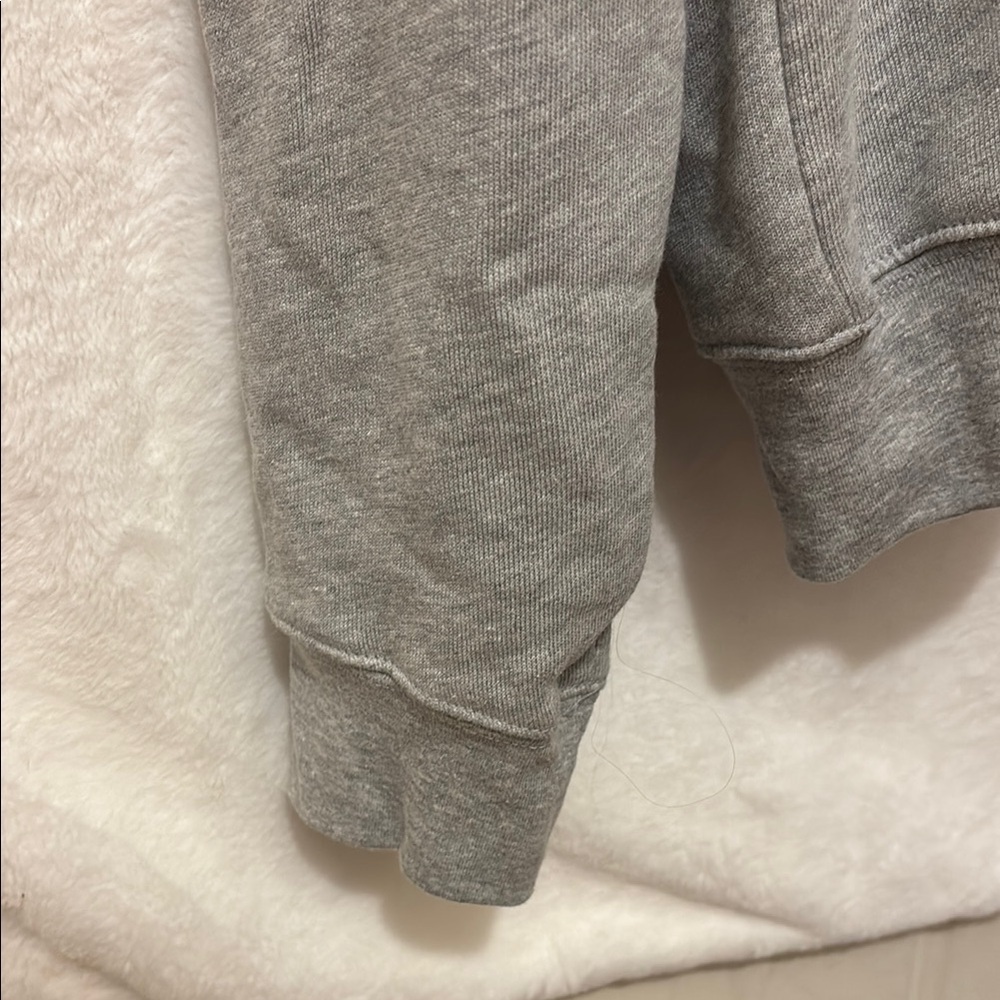 Bella Canvas Crewneck Sweater Gray and Red - Picture 4 of 5